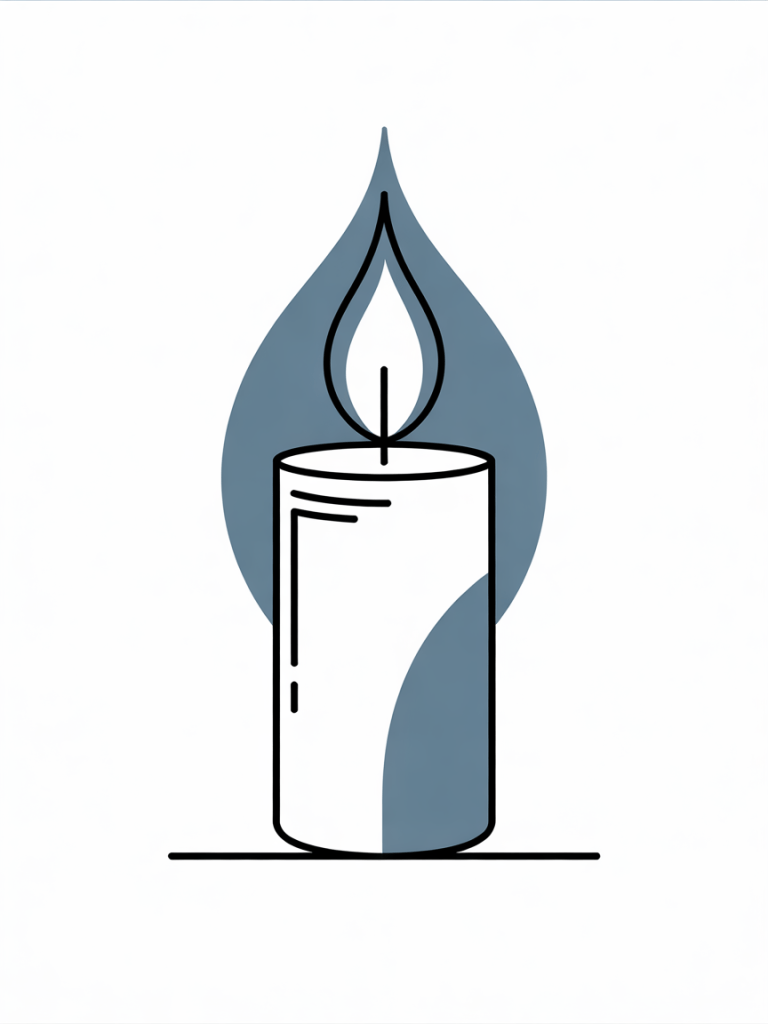 Image d'une bougie avec une flamme, pour symboliser l'anniversaire des 70 ans d'existence de la loge "Solidarité Chelloise", à Chelles, en Seine et Marne