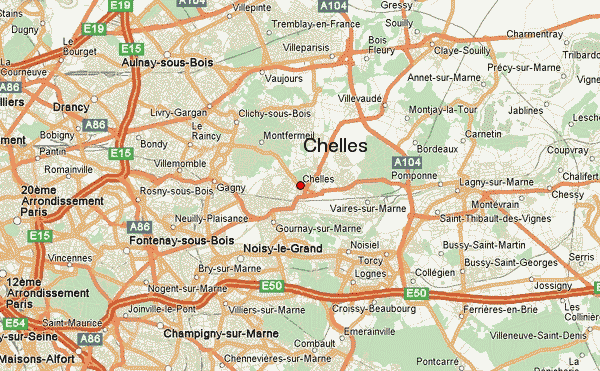 Carte situant la loge Solidarité Chelloise. Une loge maçonnique du GODF - Grand Orient de France, en seine et marne (77), à Chelles. Proche de Noisy-le-Grand, Monfertmeil ou le Raincy en seine saint denis ; de Noisiel, Champs sur Marne et Gournay sur marne.